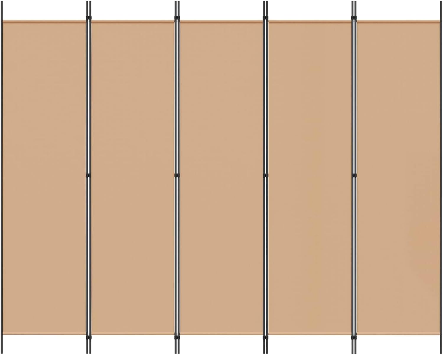 3 Panel Beige Fabric Room Divider