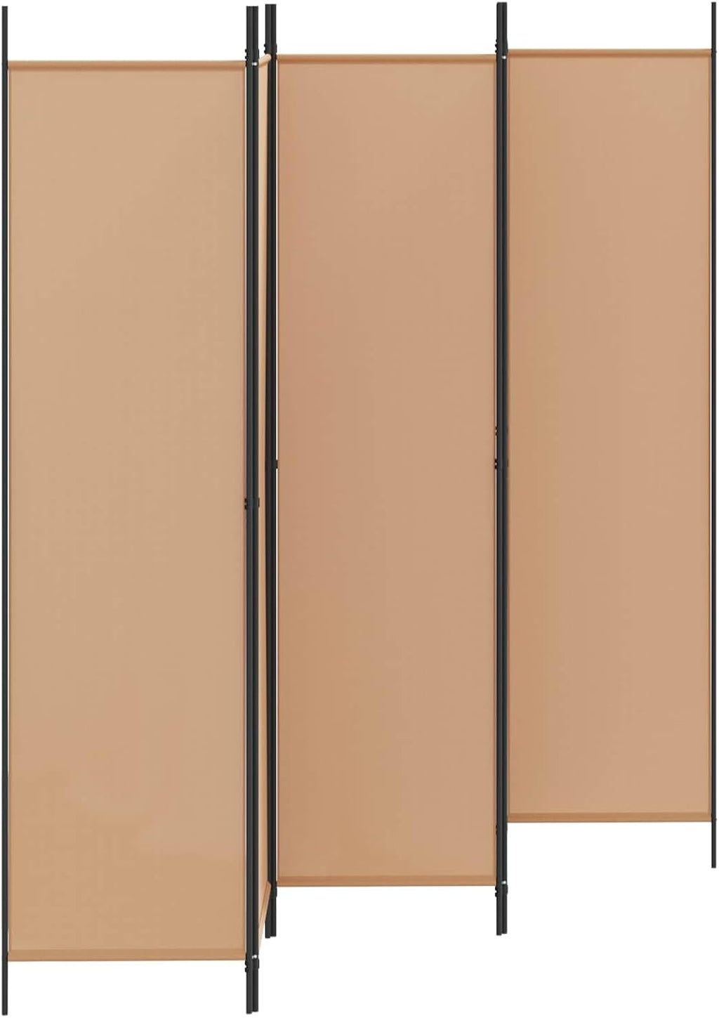 3 Panel Beige Fabric Room Divider