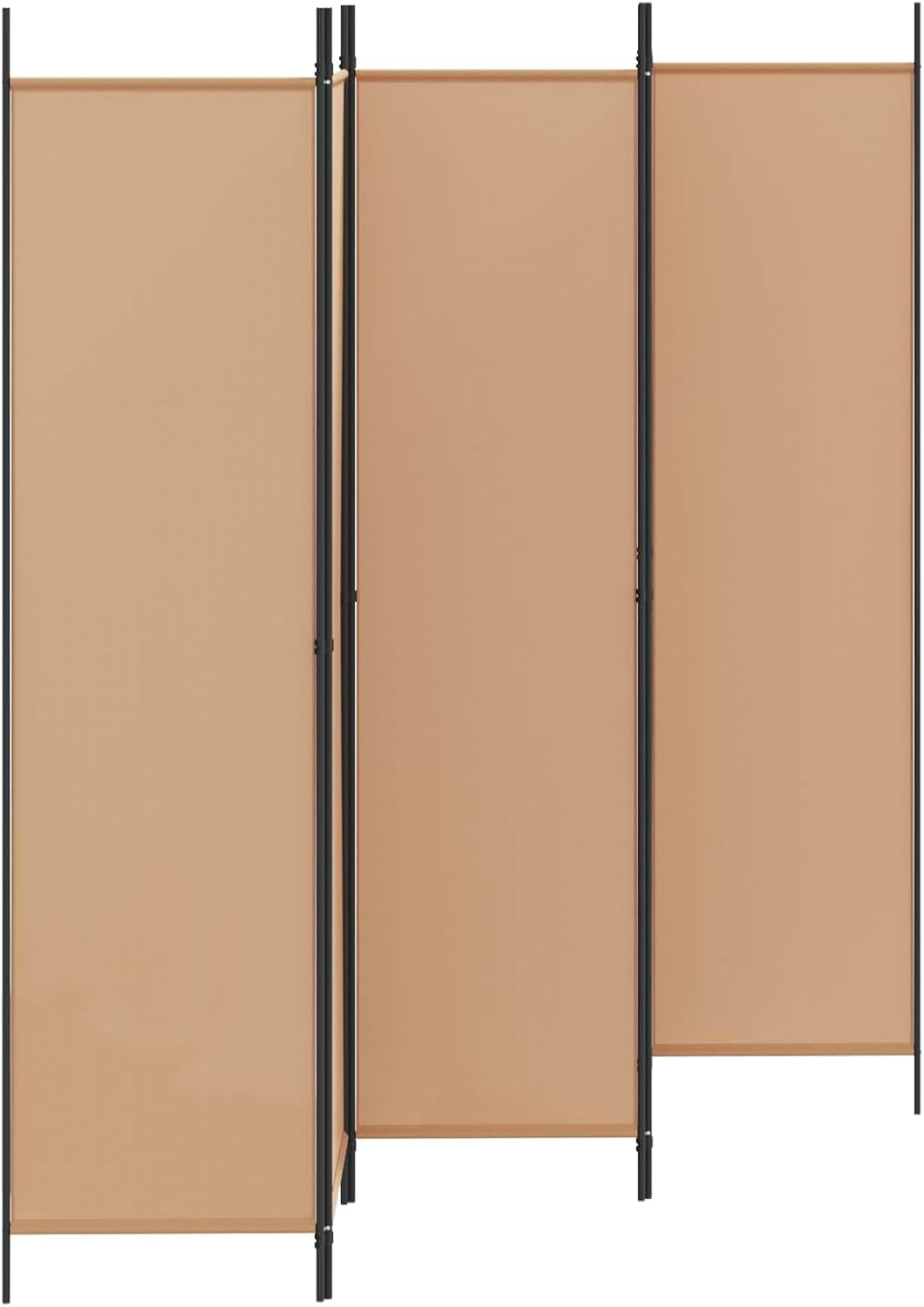 3 Panel Beige Fabric Room Divider