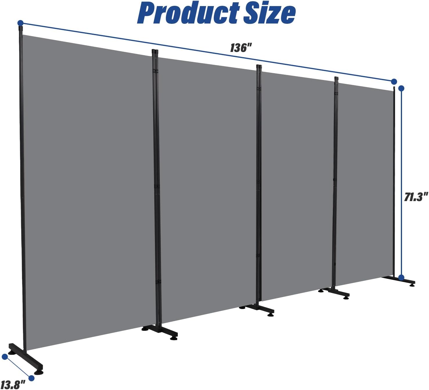 4 Panel Fabric Folding Room Divider