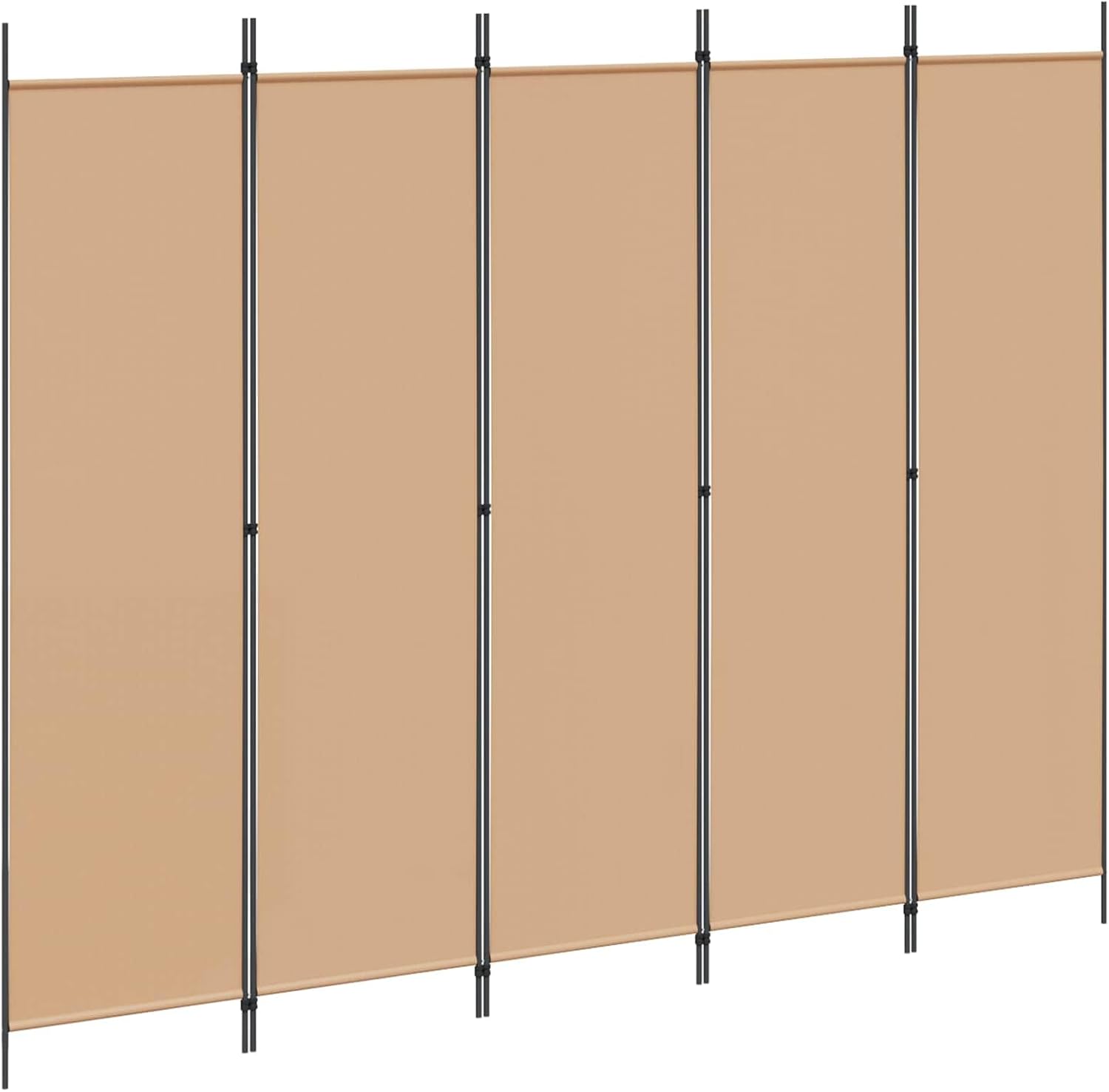 3 Panel Beige Fabric Room Divider