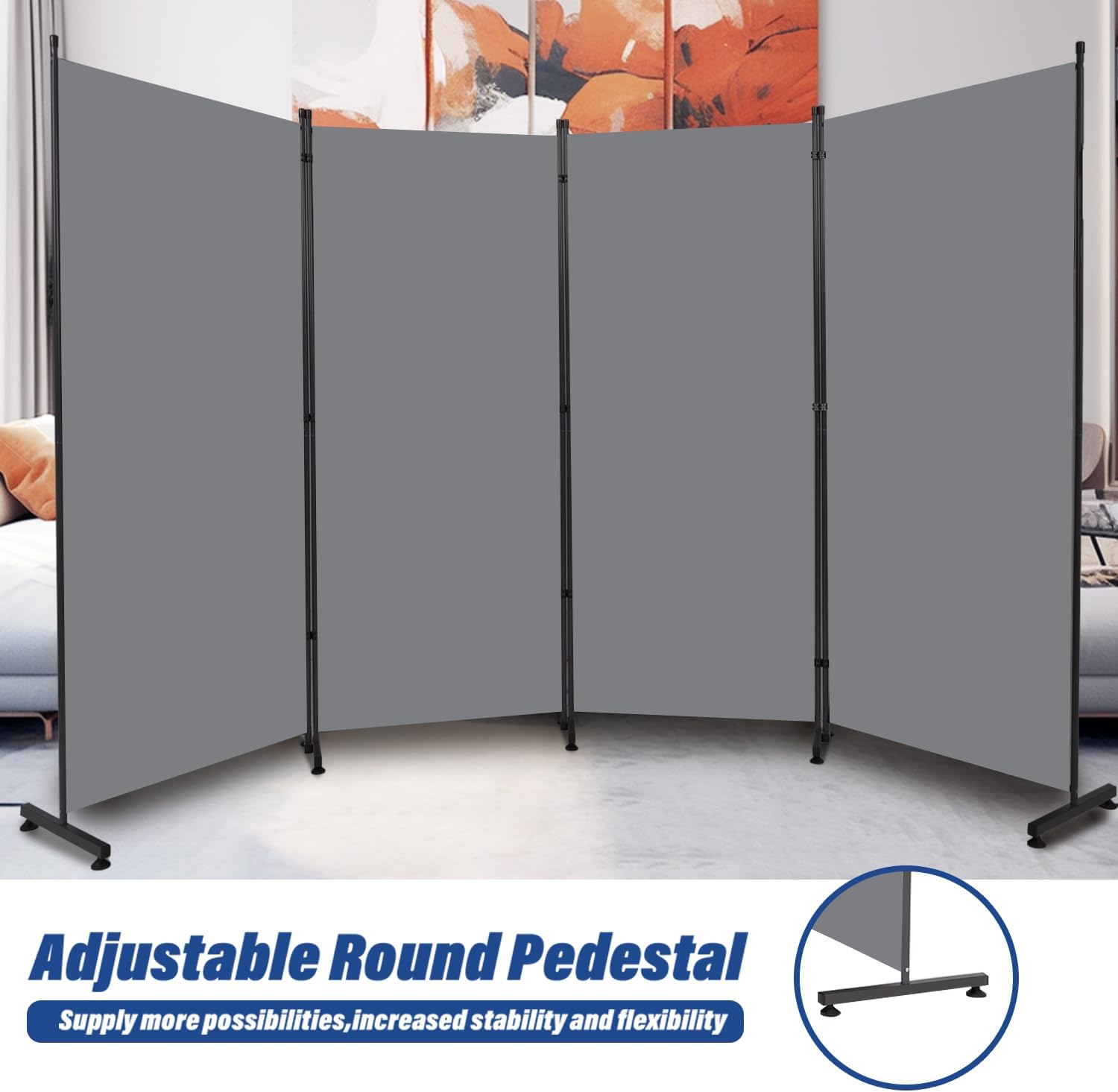 4 Panel Fabric Folding Room Divider