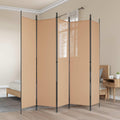 3 Panel Beige Fabric Room Divider