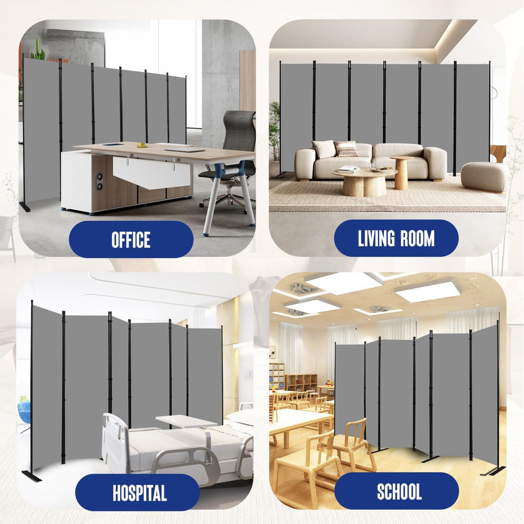 6 Panel Fabric Room Divider