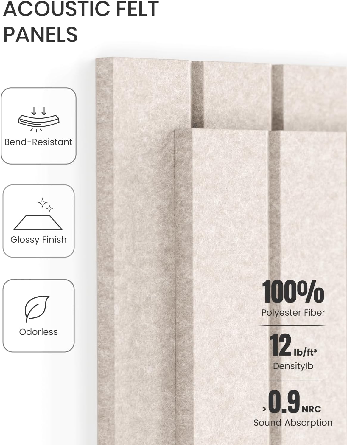 12 Pack Oatmeal Felt Bulletin Boards