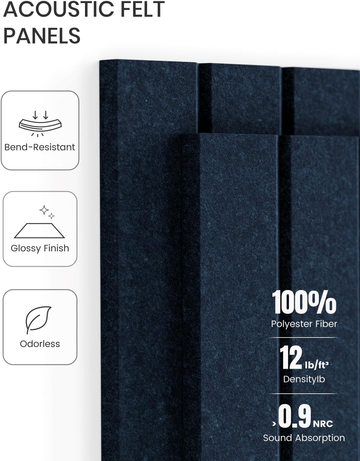 12 Pack Carbon Blue Felt Bulletin Boards