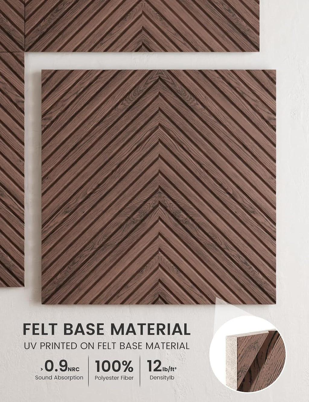 6-Pack Walnut Pyramid Felt Bulletin Boards