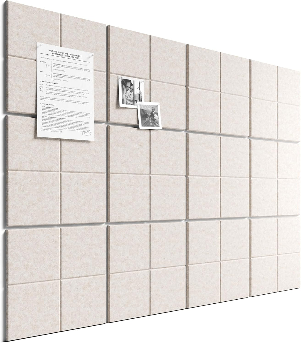 12-Pack Oatmeal Felt Bulletin Boards