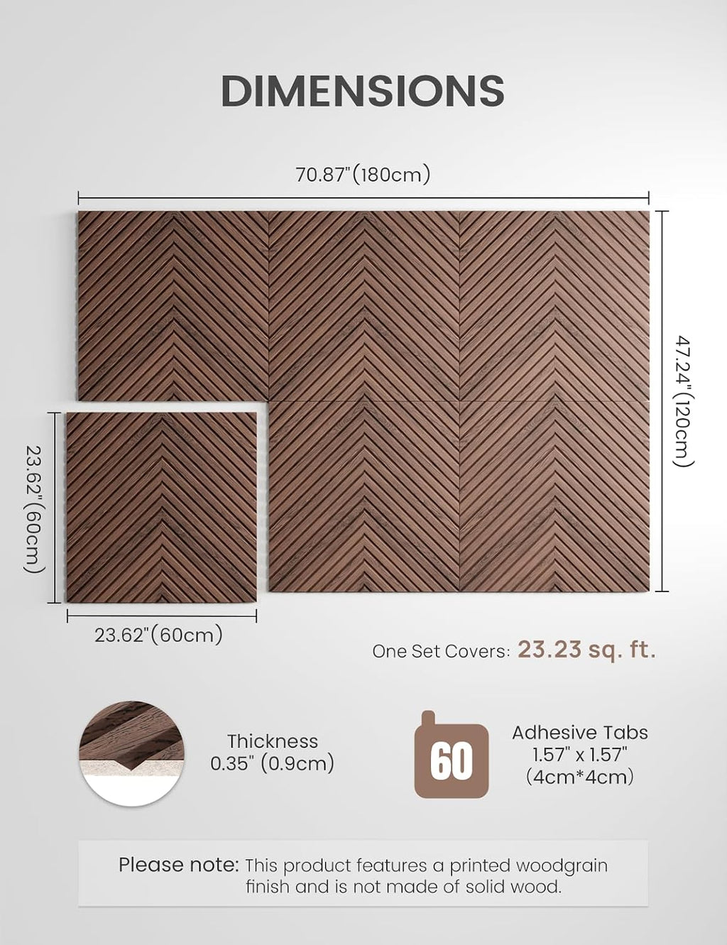 6-Pack Walnut Pyramid Felt Bulletin Boards