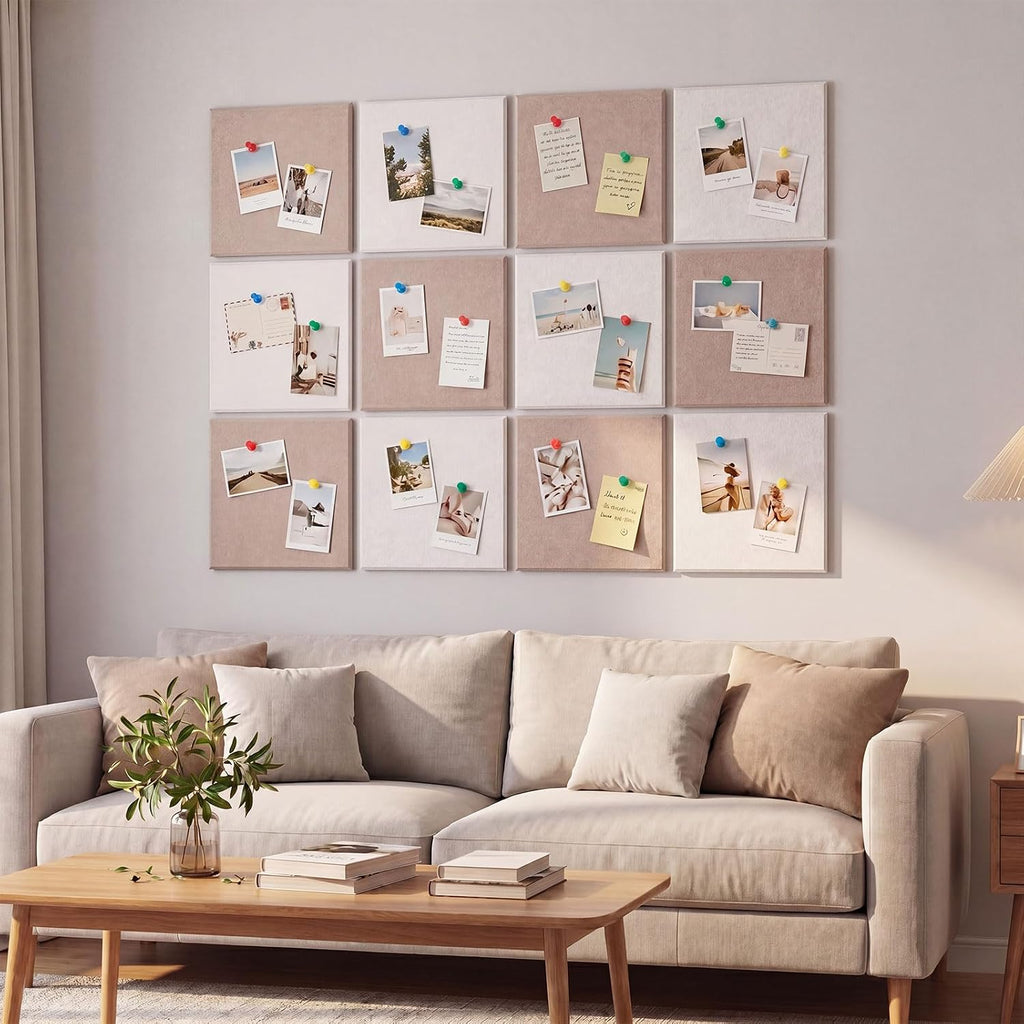 12 Pack Felt Bulletin Acoustic Panels