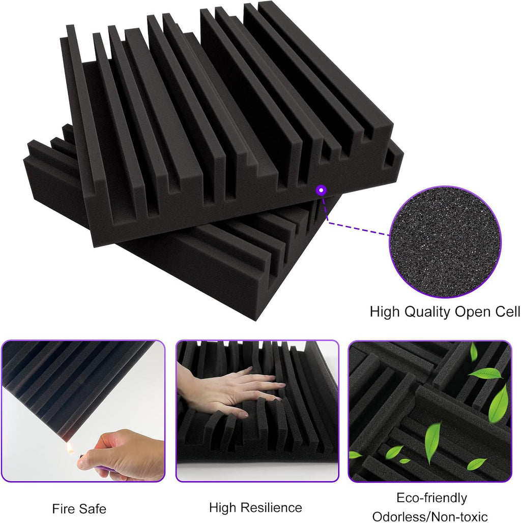 36 Pcs Groove Acoustic Foam Panels