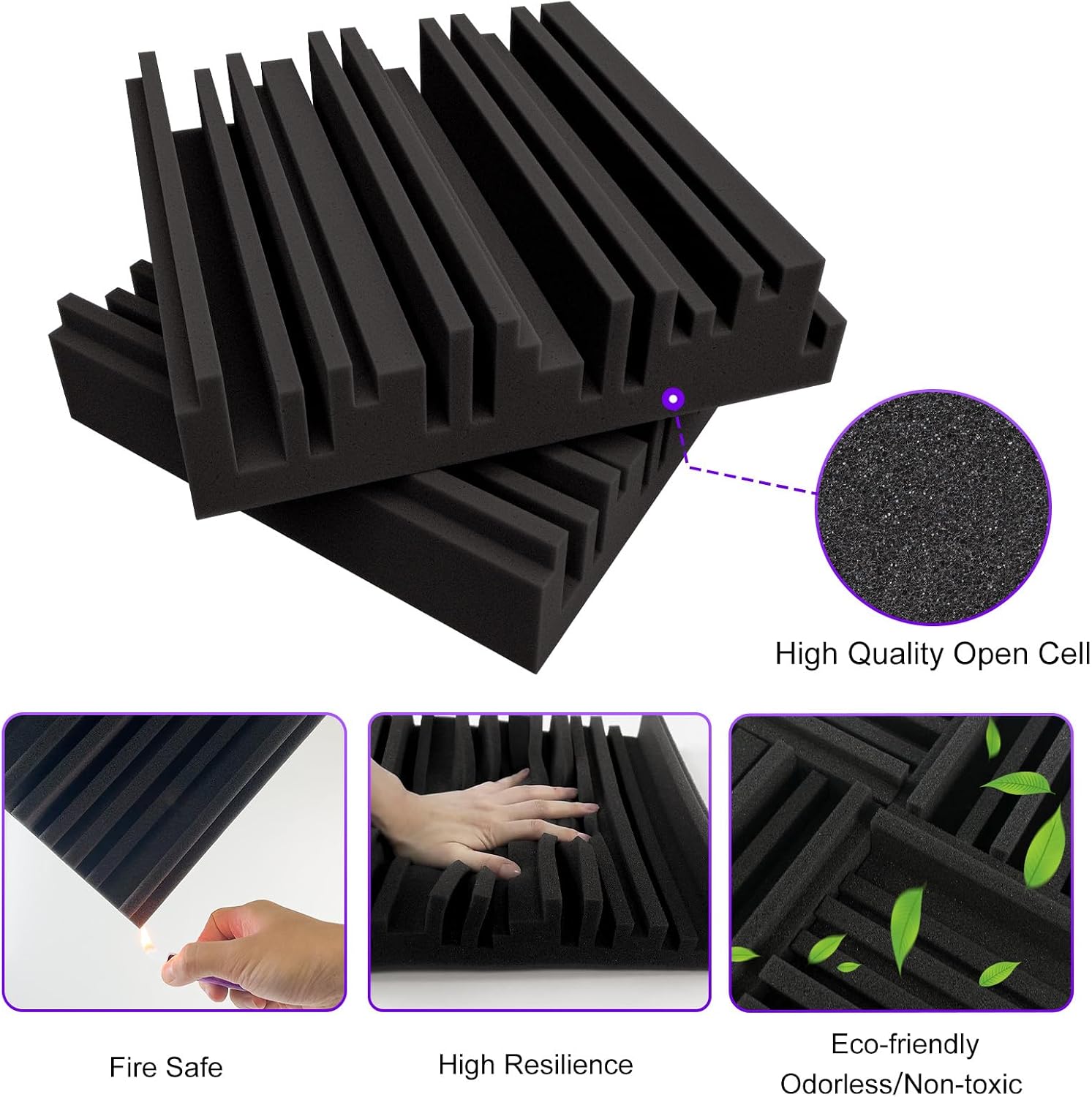 36 Pcs Groove Acoustic Foam Panels
