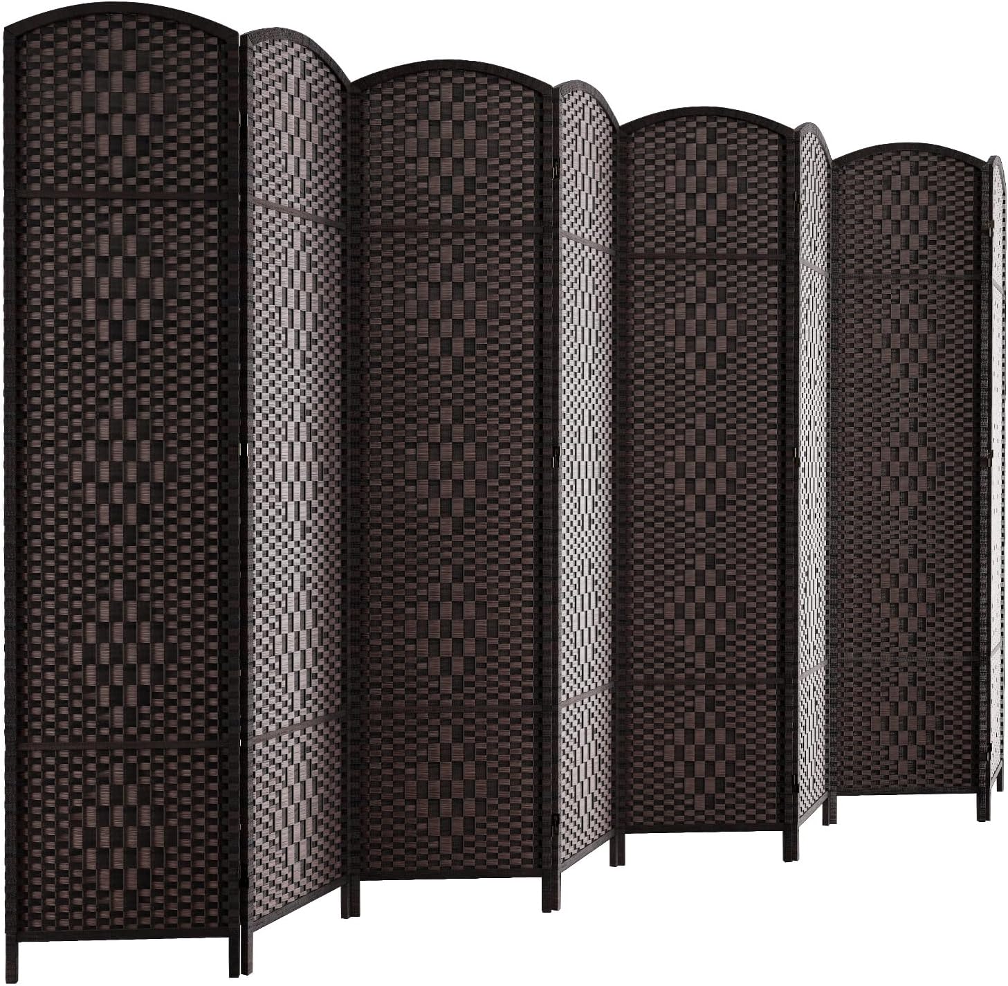 8 Panel Dark Mocha Room Divider Screen