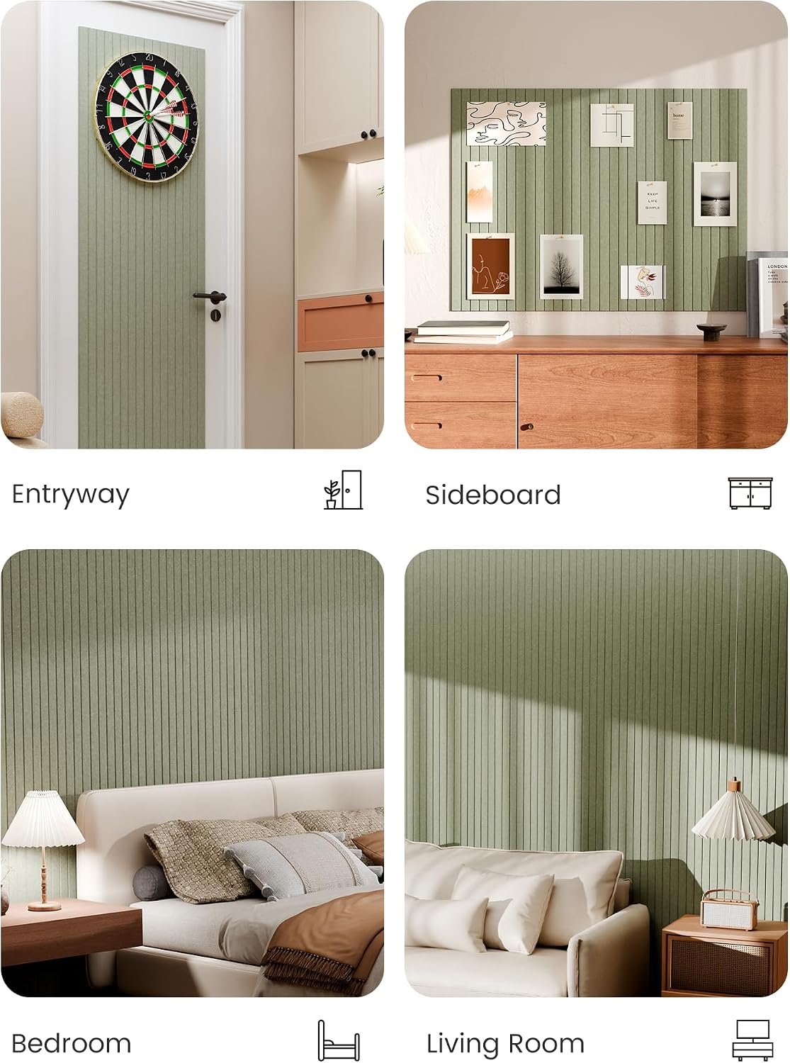 12-Pack Sage Felt Bulletin Boards