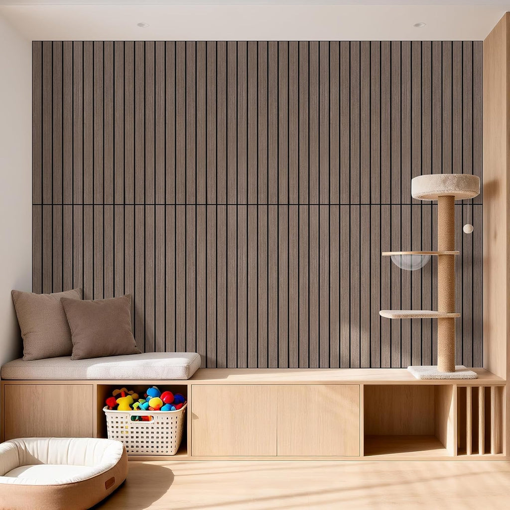 6Pcs Natural-Walnut Acoustic Panels