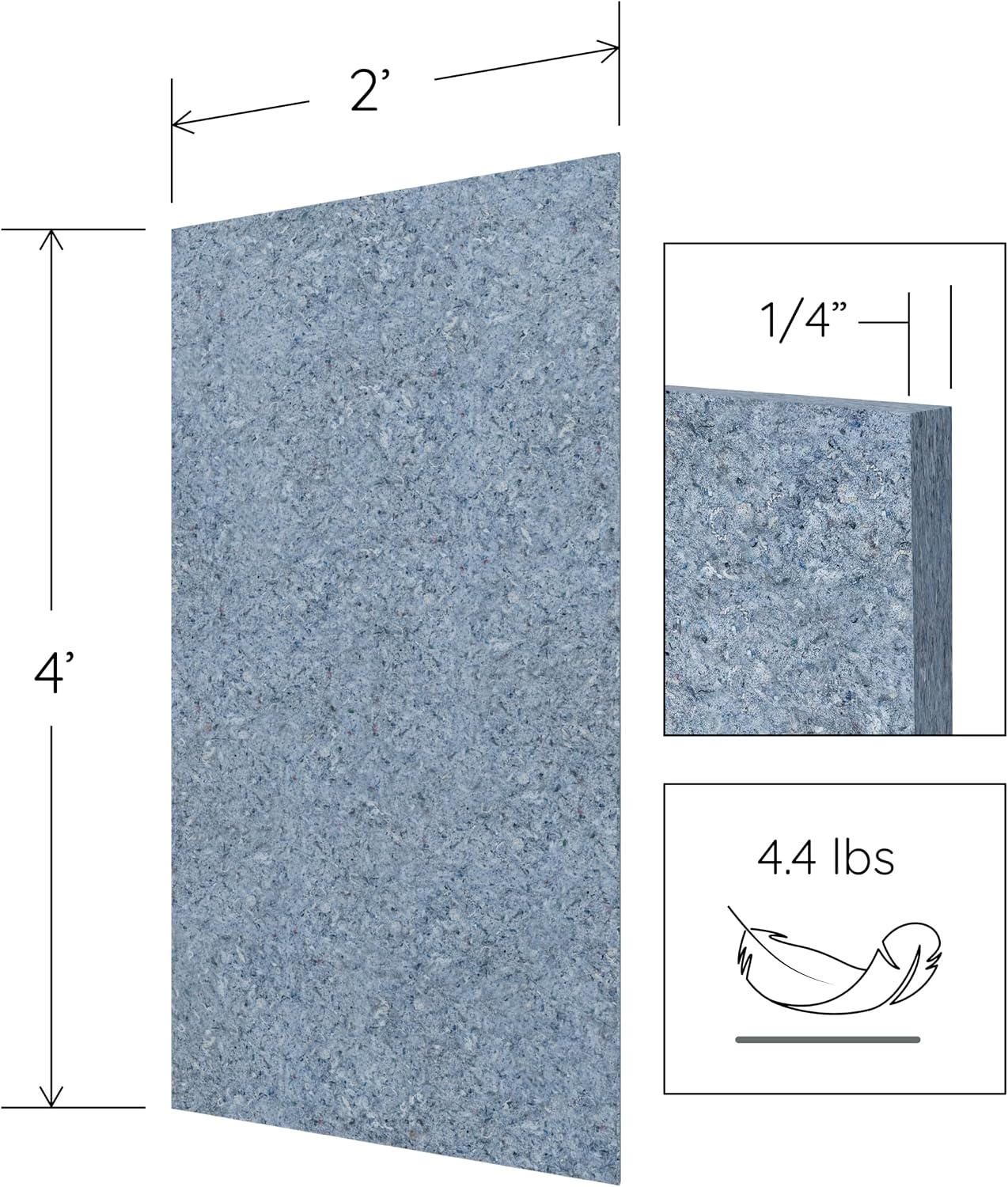 12 Pack Fiberboard Acoustic Panels