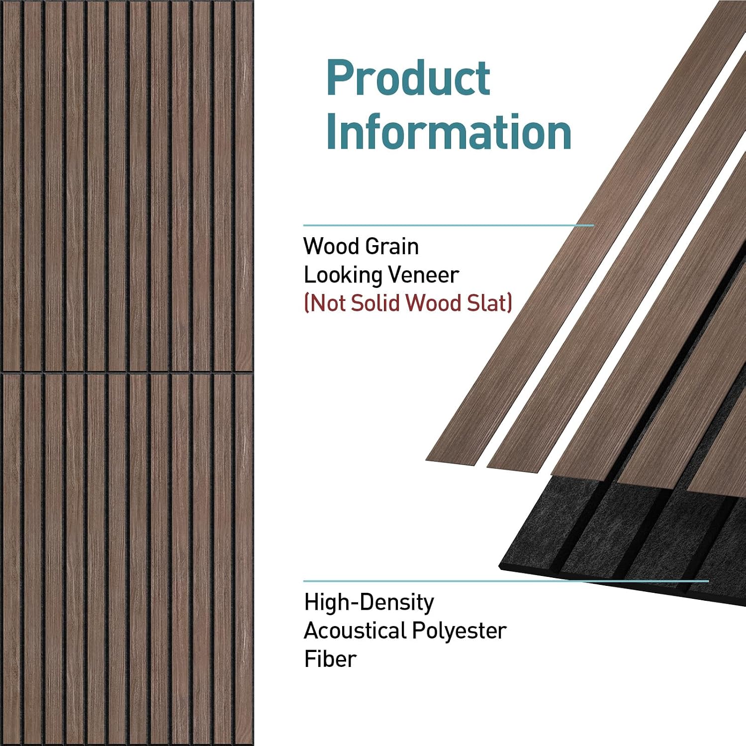6Pcs Natural-Walnut Acoustic Panels