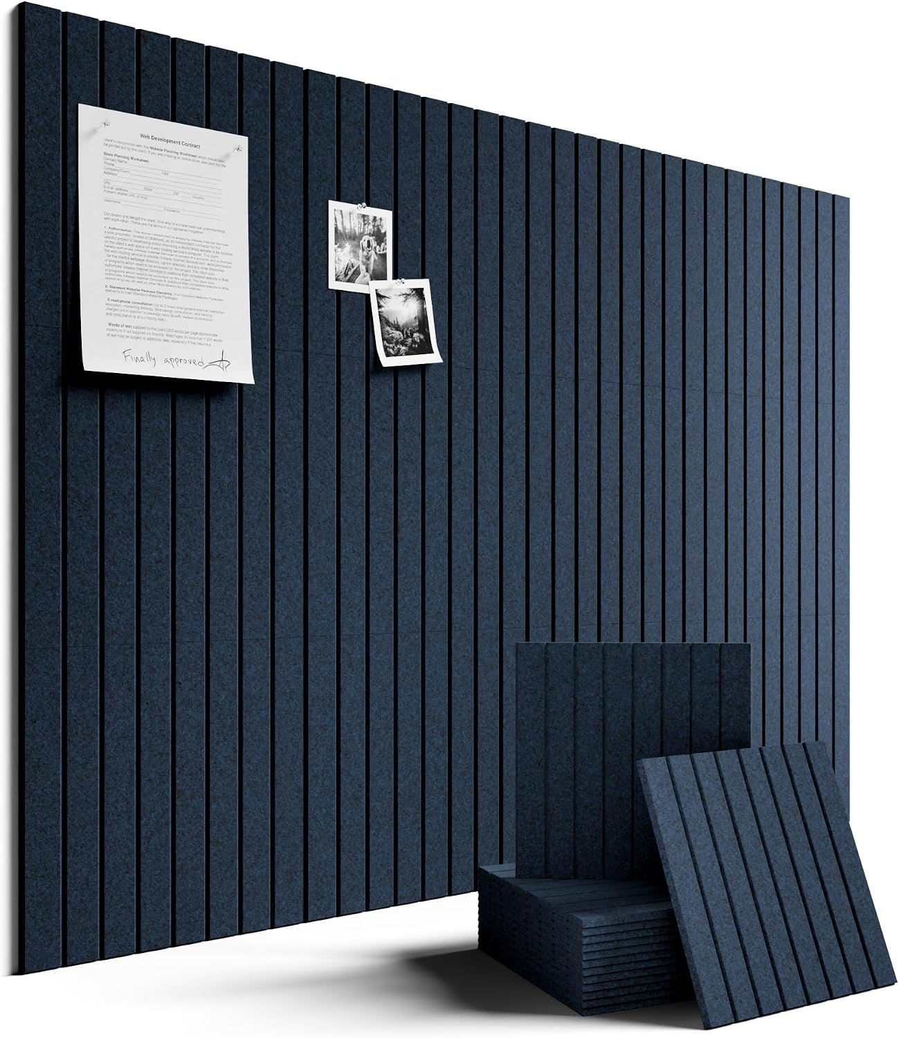 12 Pack Carbon Blue Felt Bulletin Boards
