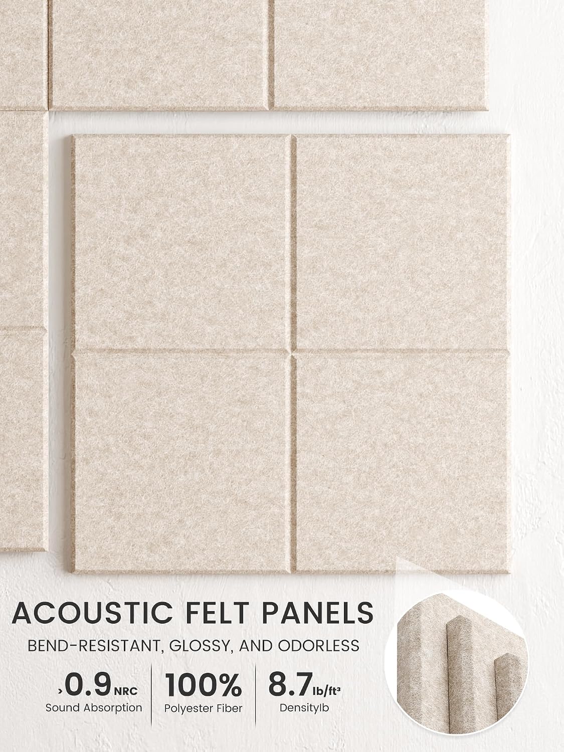 12-Pack Oatmeal Felt Bulletin Boards