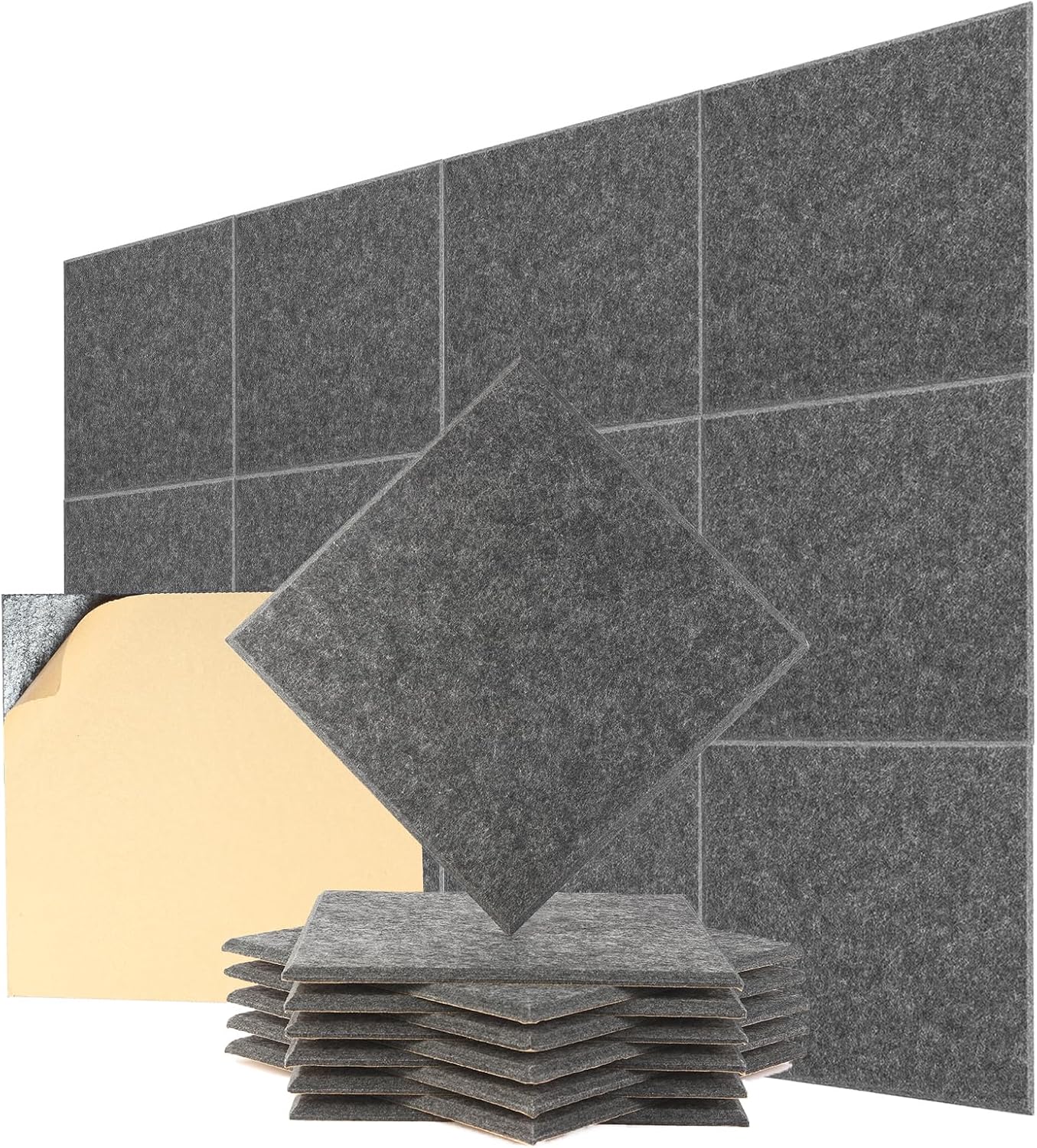 12 Pack Dark Gray Acoustic Wall Panels