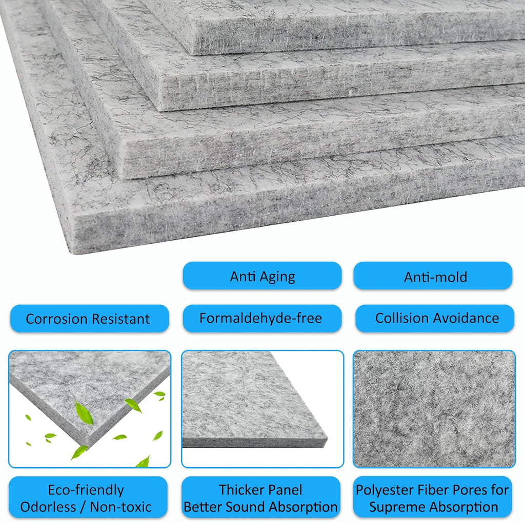 12 Pack Thickened Acoustic Panels