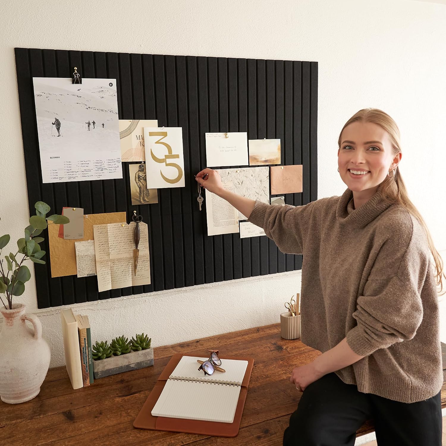 12-Pack Felt Bulletin Board Tiles