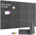 12 Pcs Dark Grey Felt Bulletin Boards