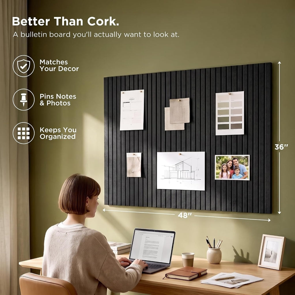 12-Pack Black Felt Bulletin Boards
